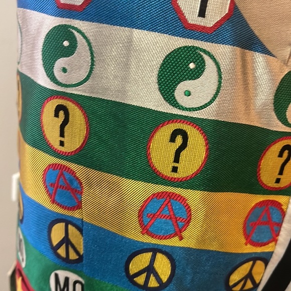 Moschino Cheap Chic Men's Silk Peace Sign Vest NWT THE NANNY - Picture 5 of 16